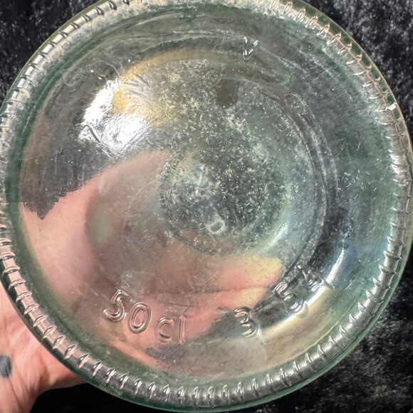 Vintage Colavita Clear Glass Olive Oil Decanter Vintage 50cl 350g Embossed Logo - Picture 5 of 6